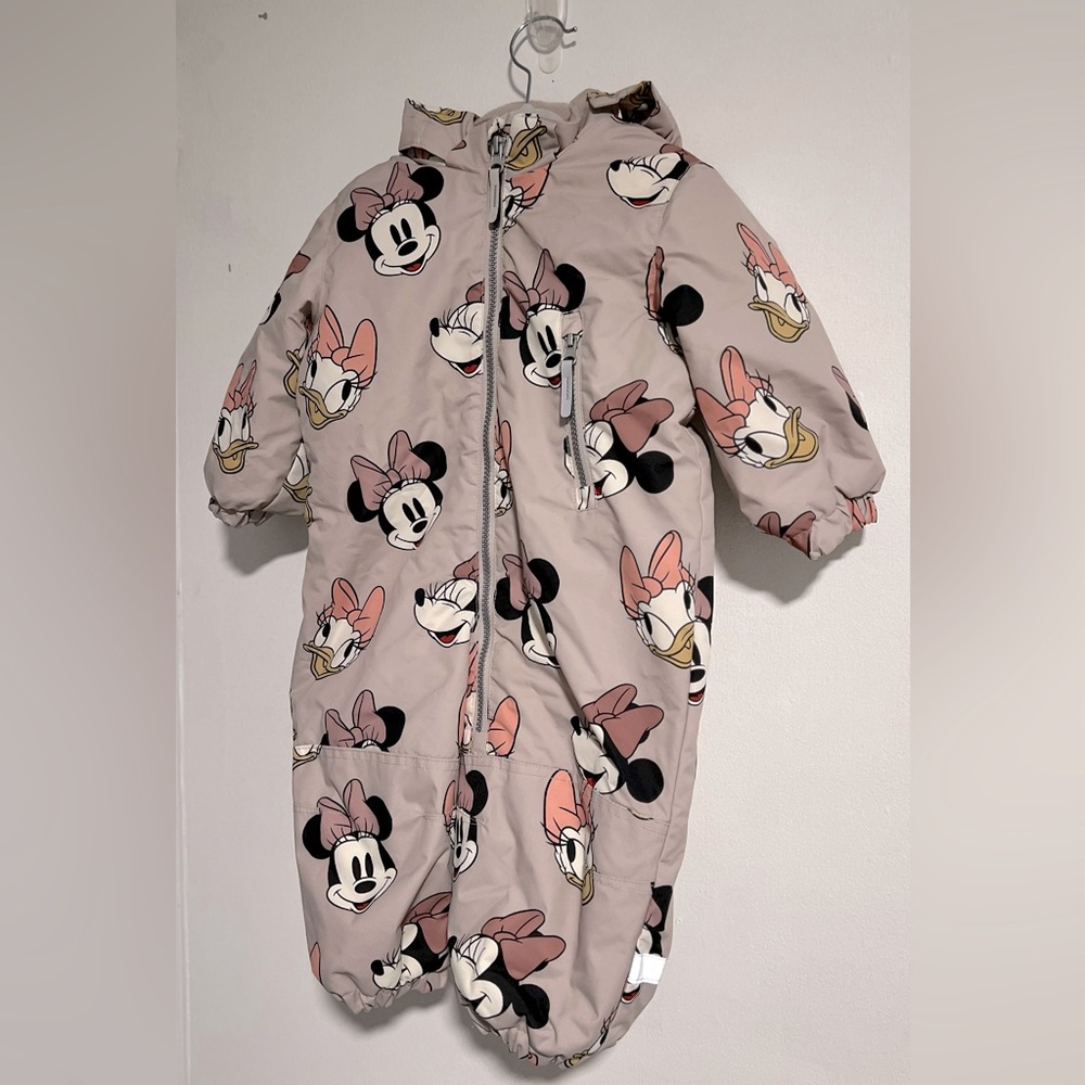 Minnie Mouse Water Repellent Snowsuit|Swimsuit:12months| Light Taupe - Picture 3 of 11